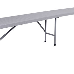 Alternative view of Ławka cateringowa składana w walizkę 180 cm RATTAN szara