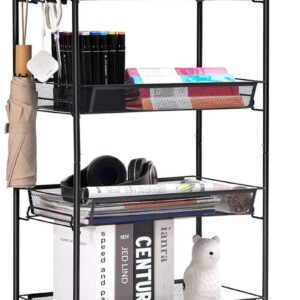 Regał na kółkach 4 poziomy Olden czarny