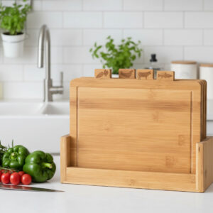 Alternative view of Deska do krojenia bambusowa Dori zestaw 4 sztuk