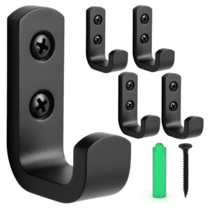 Zestaw 5 wieszaków ze stali ABRIS czarny