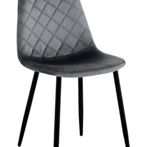Krzesło welurowe Orlando Velvet grafitowe