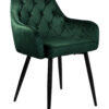 Krzesło welurowe ATLANTA VELVET ciemnozielone