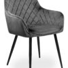 Krzesło welurowe HAVANA VELVET grafitowe