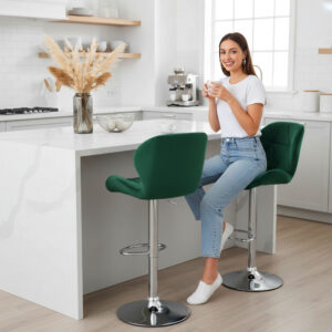 Alternative view of Hoker barowy GORDON chromowane ciemnozielone Velvet