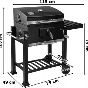 Alternative view of Grill węglowy ogrodowy z pokrywą MEJOR