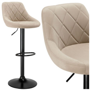 Hoker barowy Cydro black beżowy Velvet