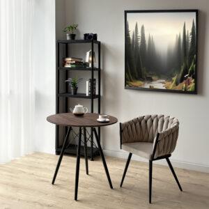 Alternative view of Krzesło welurowe plecione ASTON VELVET taupe