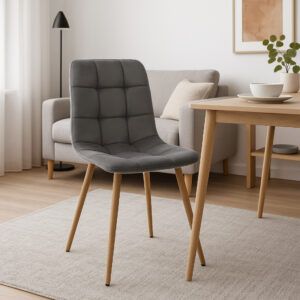 Alternative view of Krzesło welurowe MONTANA VELVET grafitowe