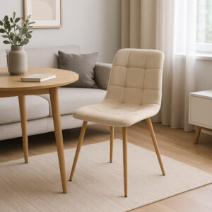 Alternative view of Krzesło welurowe MONTANA VELVET beżowe