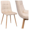 Krzesło welurowe MONTANA VELVET beżowe