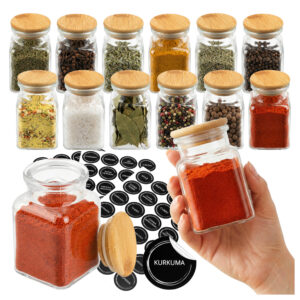 Słoiczki na przyprawy HIDALGO zestaw 12 sztuk