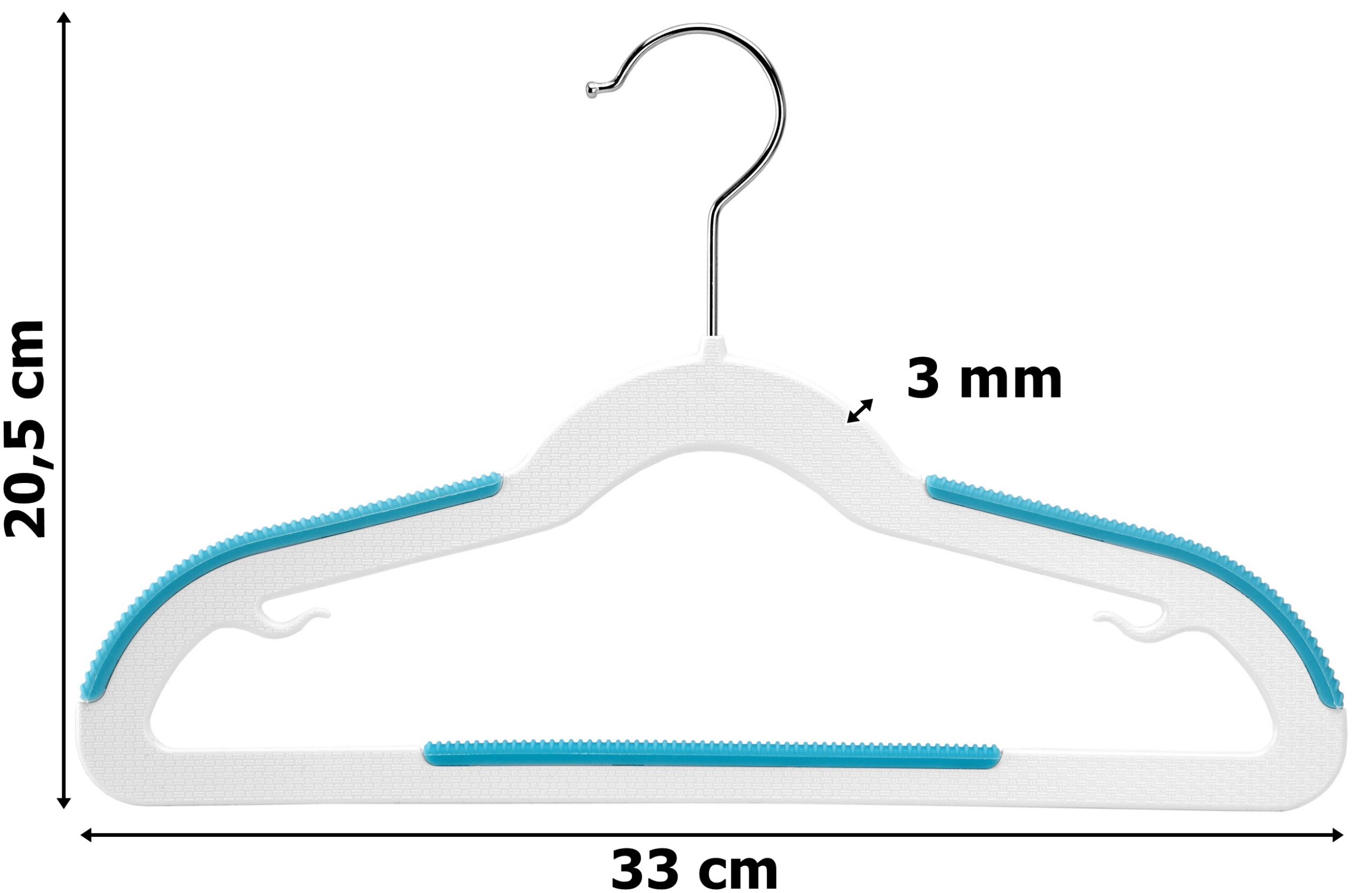 Wieszaki dziecięce KIDSI komplet 10 sztuk wielokolorowe - obrazek 6