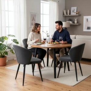 Alternative view of Krzesło KROSBY sztruks antracytowe