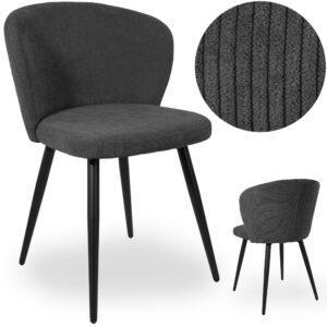 Krzesło KROSBY sztruks antracytowe