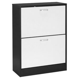 Szafka na buty do przedpokoju ZEFIR black/white