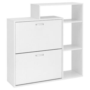 Szafka na buty z regałem ZEFIR white