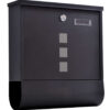 Skrzynka pocztowa na listy Hans z gazetnikiem czarna