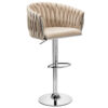 Hoker barowy Cofton Chrom beżowy Velvet