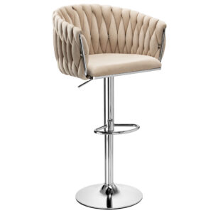Hoker barowy Cofton Chrom beżowy Velvet