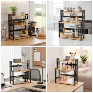 Alternative view of Regał kuchenny na przyprawy CEZAR NATURALNY BLACK