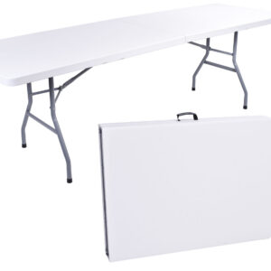 Stół cateringowy IMPRO składany w walizkę 240 cm biały