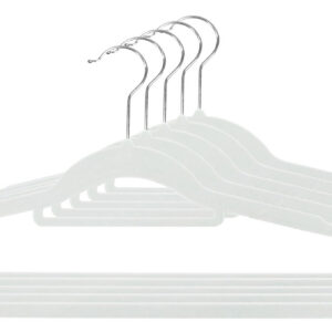 Wieszak welurowy Maxi komplet 10 szt - szary