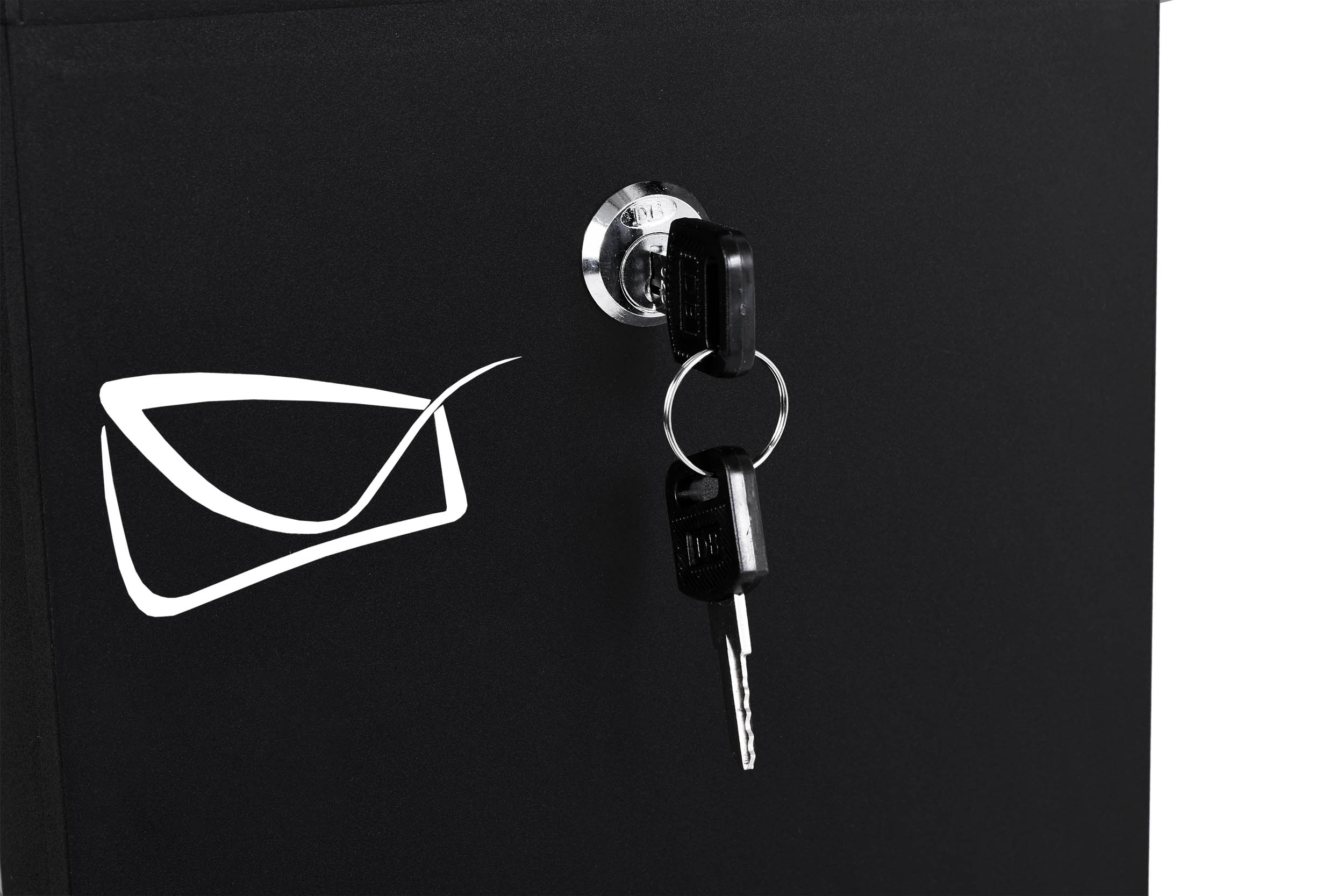 Skrzynka pocztowa na listy Odvin czarna z napisami - obrazek 4