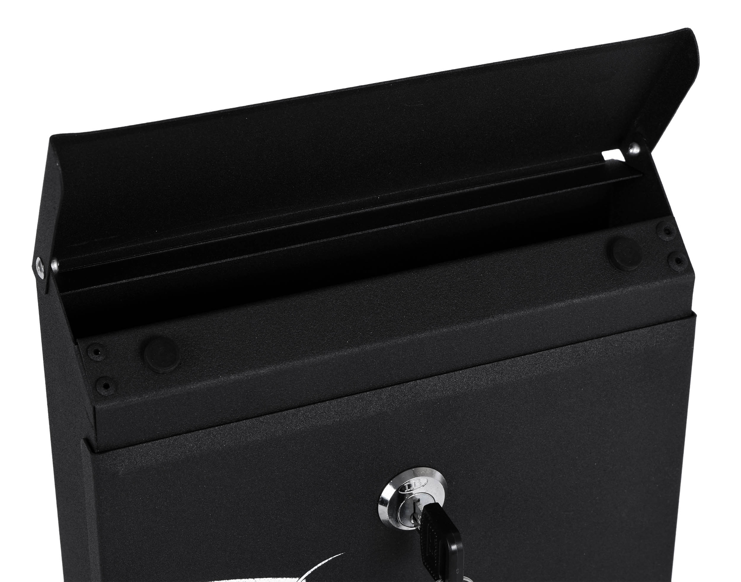 Skrzynka pocztowa na listy Odvin czarna z napisami - obrazek 6