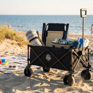 Alternative view of Wózek ogrodowy plażowy składany WAGEN czarny