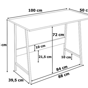 Alternative view of Biurko loftowe komputerowe SKAGEN CRAFT
