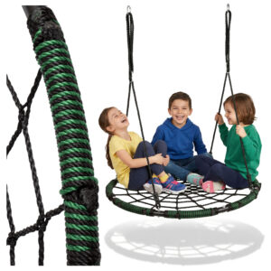 Huśtawka ogrodowa bocianie gniazdo BENJAMIN zielona 100 cm