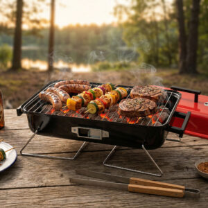 Alternative view of Grill składany przenośny węglowy CAMPAL z pokrywą