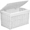 Kufer wiklinowy 65L 56x34x34 cm biały