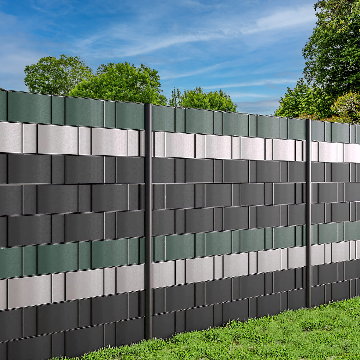 Taśma ogrodzeniowa 19cm X 35m grafitowa osłona - obrazek 3
