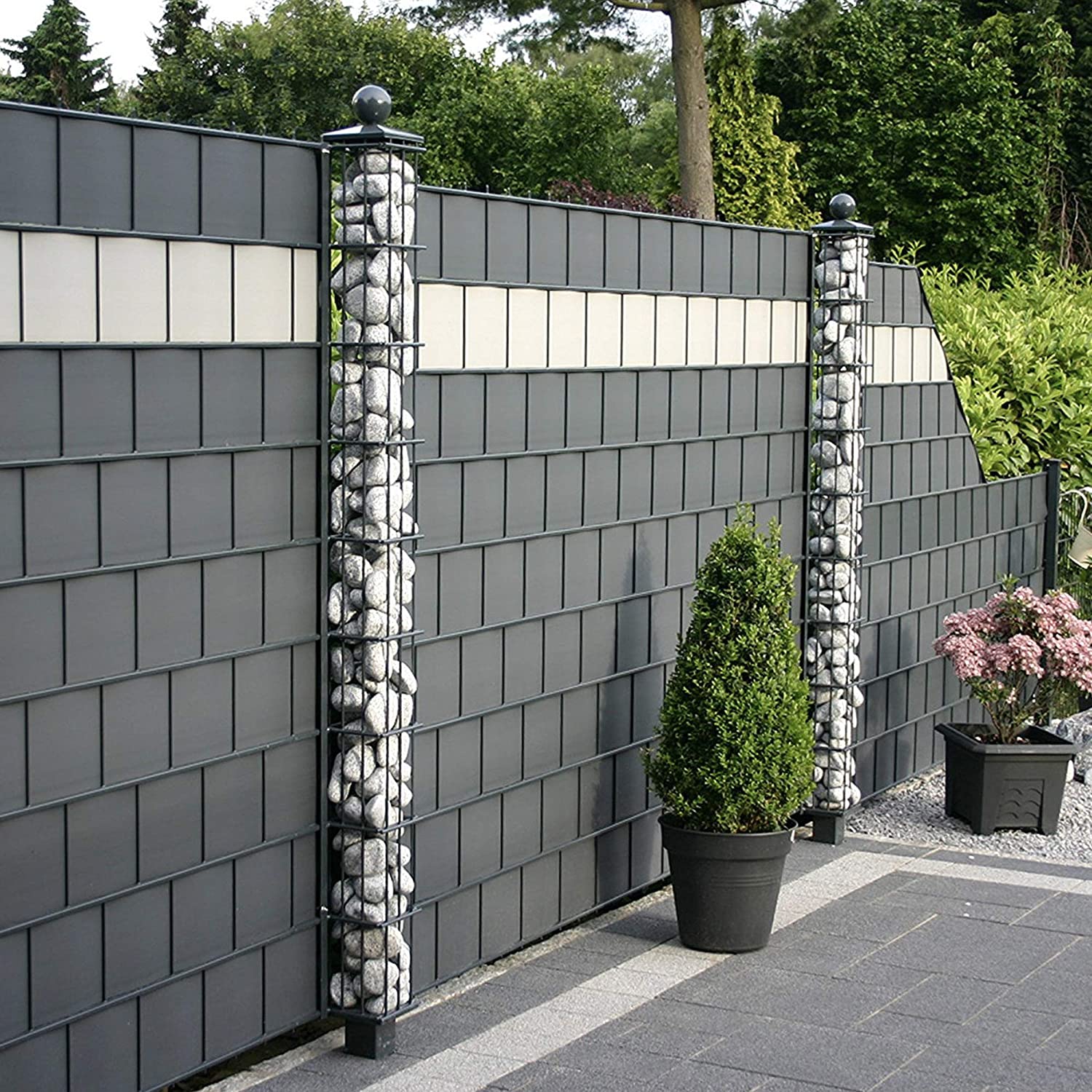 Taśma ogrodzeniowa 19cm X 35m grafitowa osłona - obrazek 5