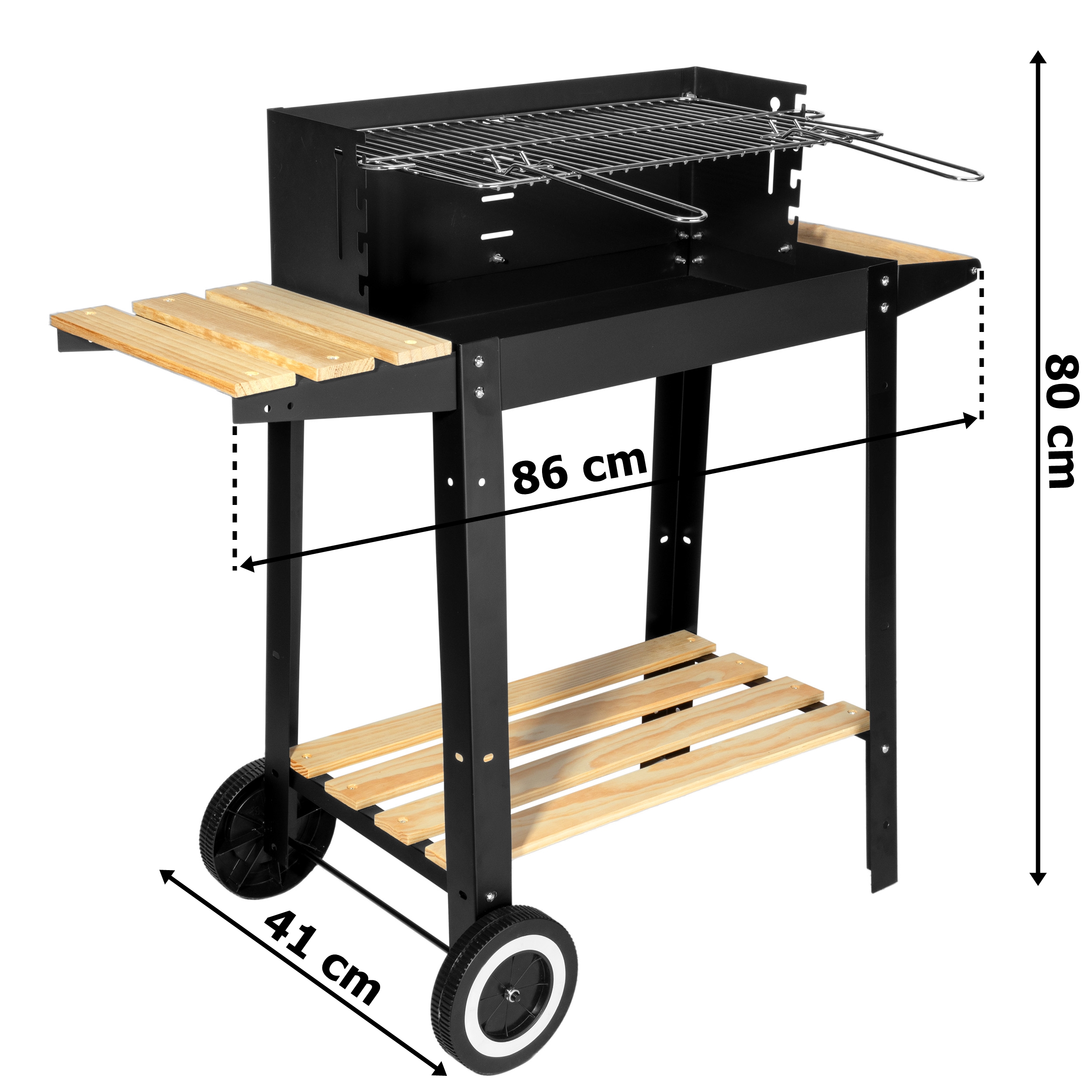 Grill węglowy ogrodowy PARIL na kółkach - obrazek 3