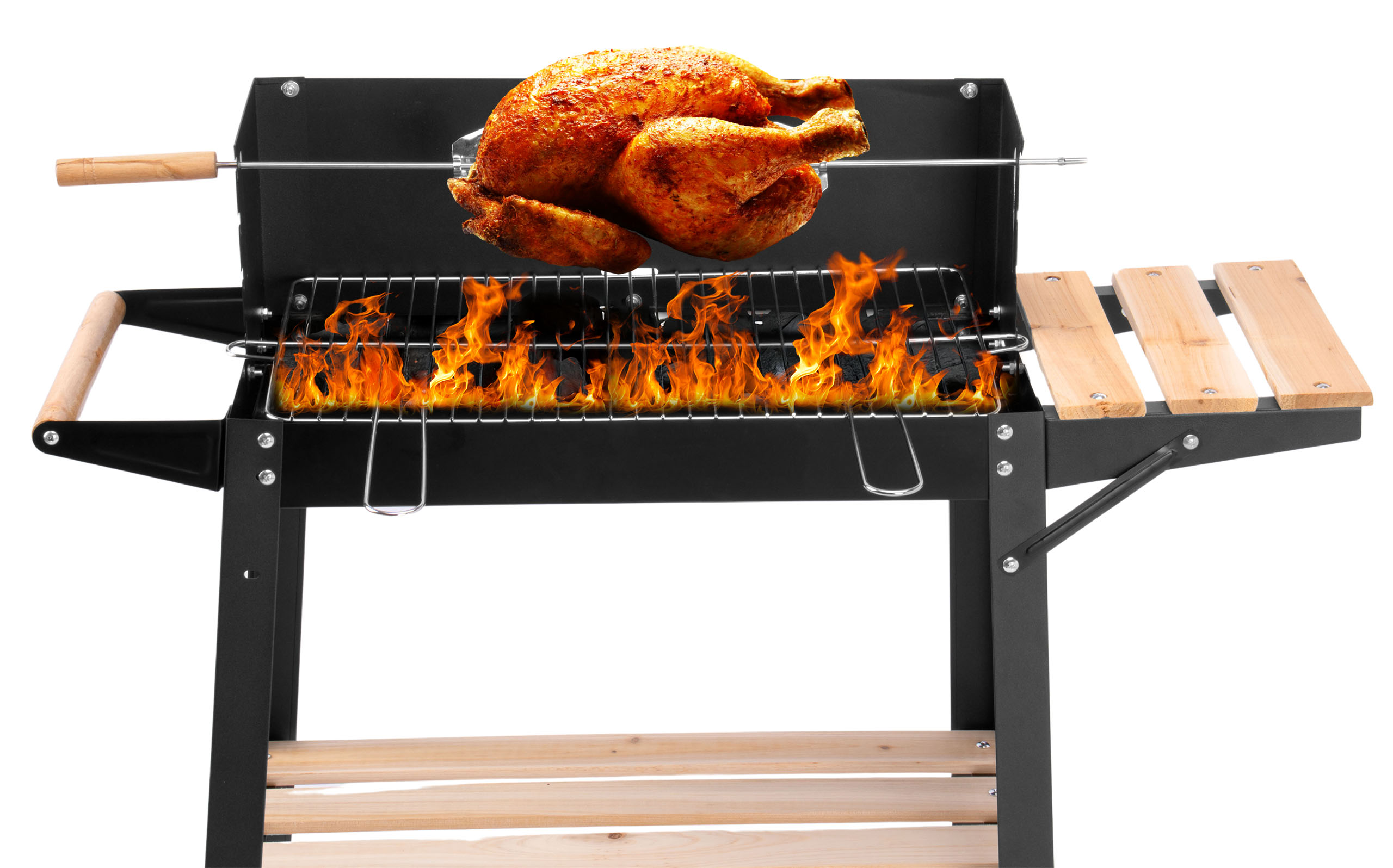 Grill węglowy ogrodowy PARIL na kółkach - obrazek 7