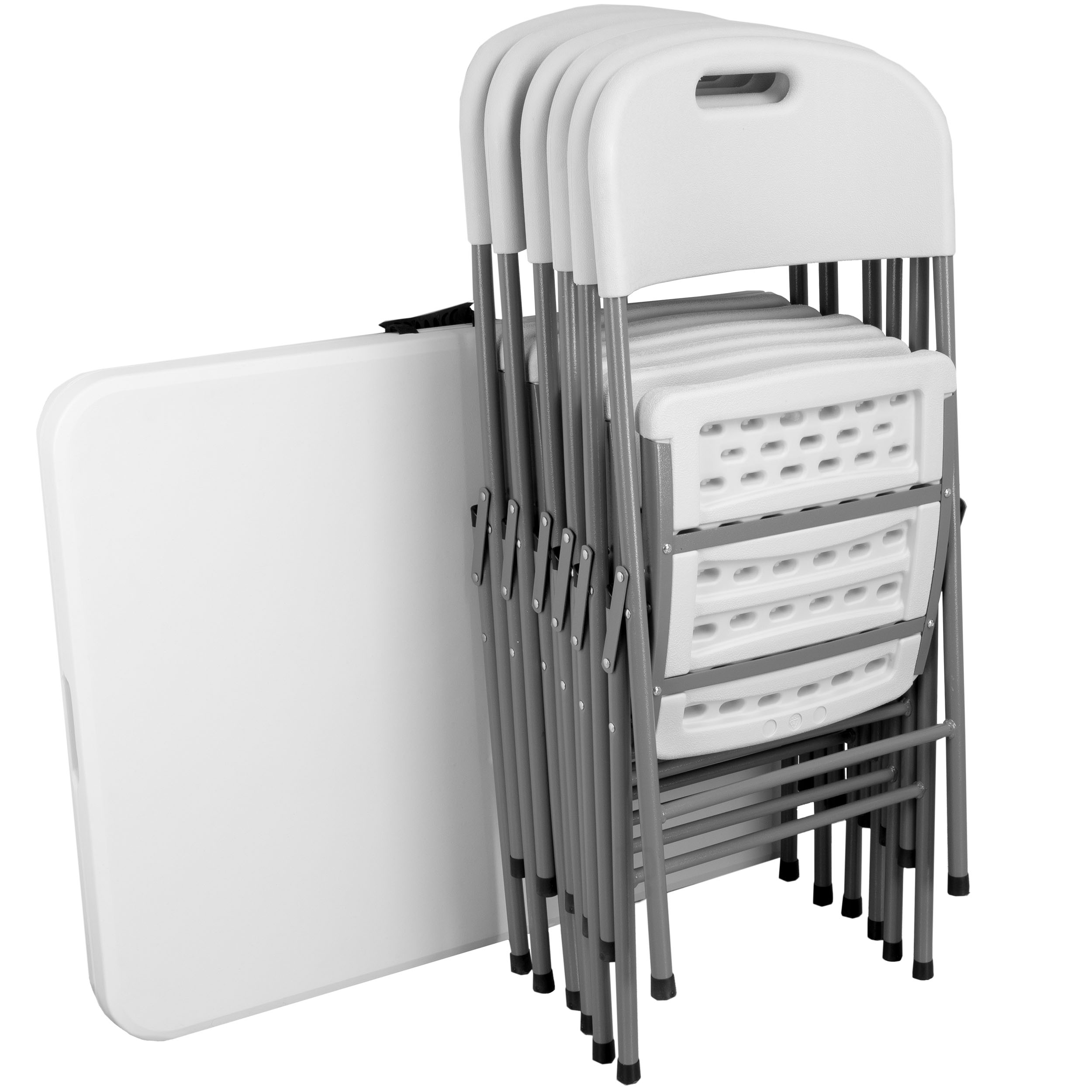 Zestaw cateringowy FETA WHITE stół + 6 krzeseł WHITE - obrazek 6