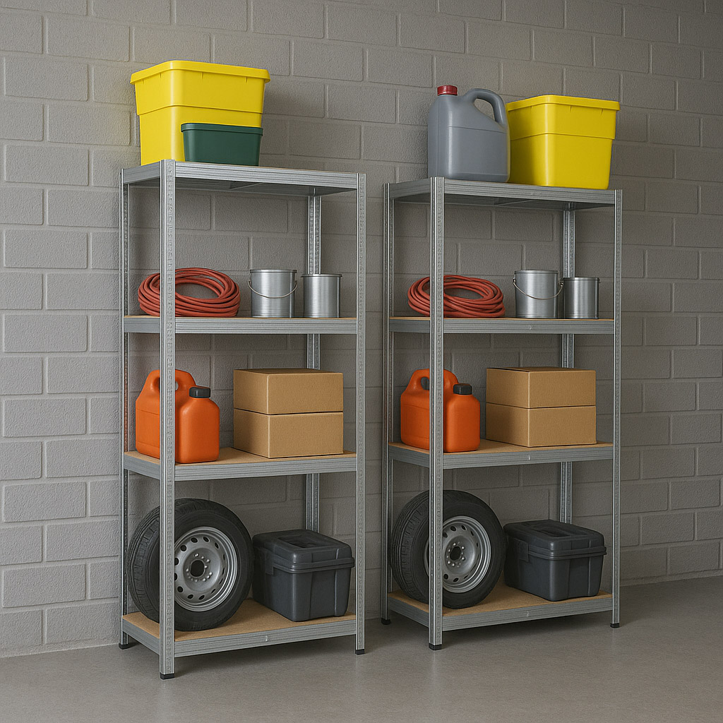 Regał magazynowy 4 poziomy 174x80x40 150 kg srebrny - obrazek 2
