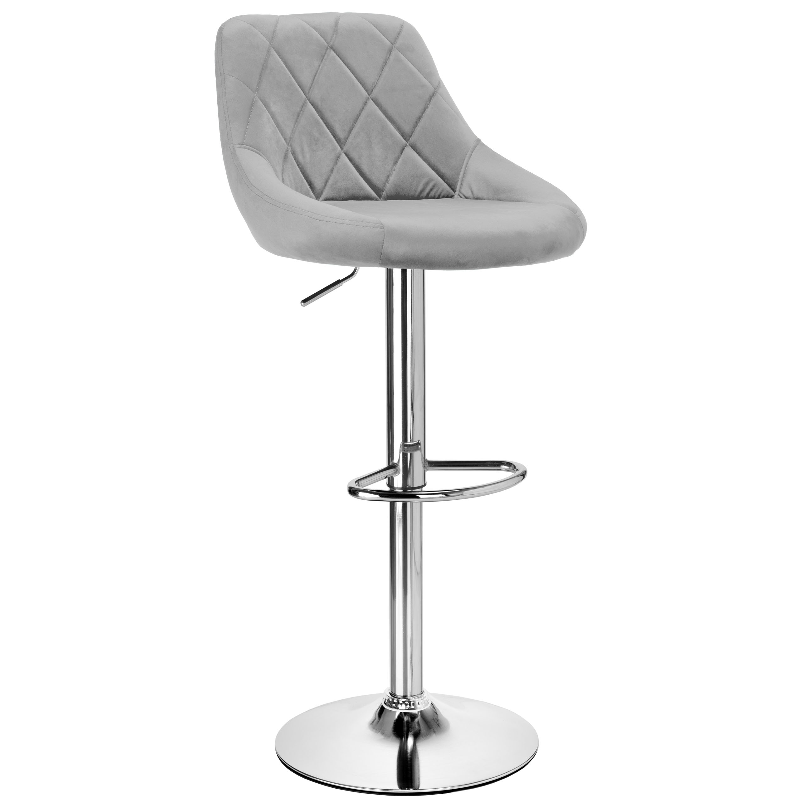 Hoker barowy Cydro chromowane szare Velvet - obrazek 5