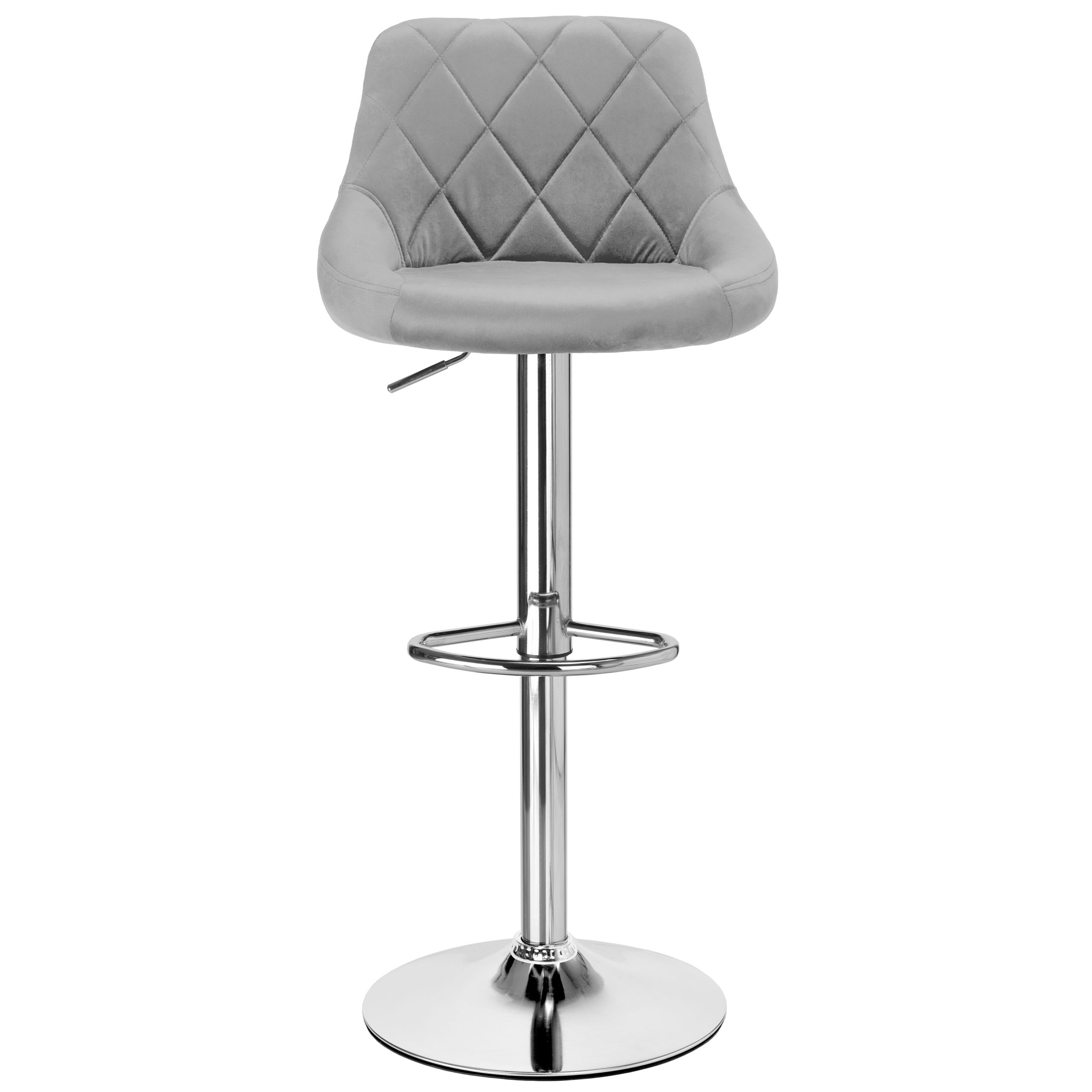 Hoker barowy Cydro chromowane szare Velvet - obrazek 6