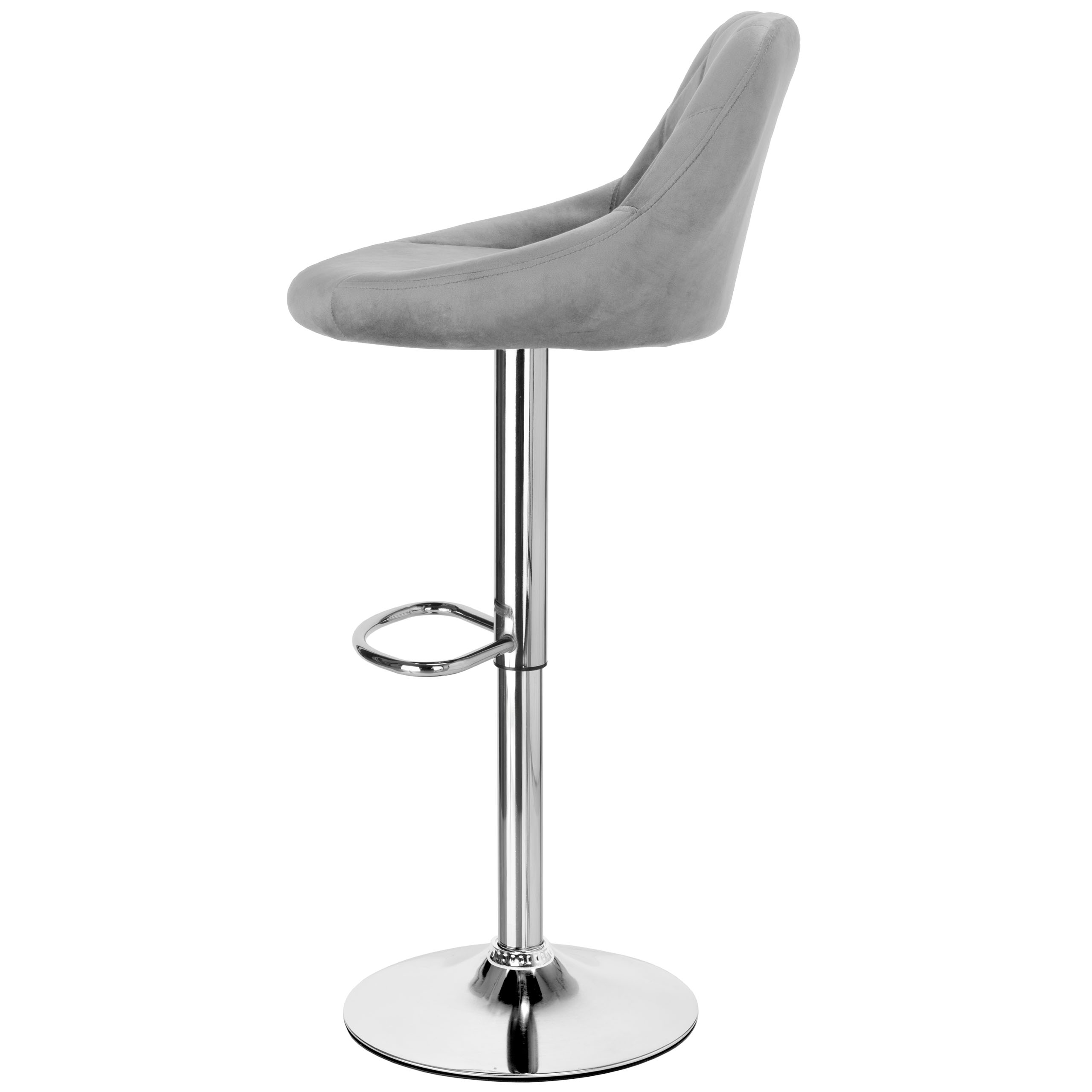 Hoker barowy Cydro chromowane szare Velvet - obrazek 7