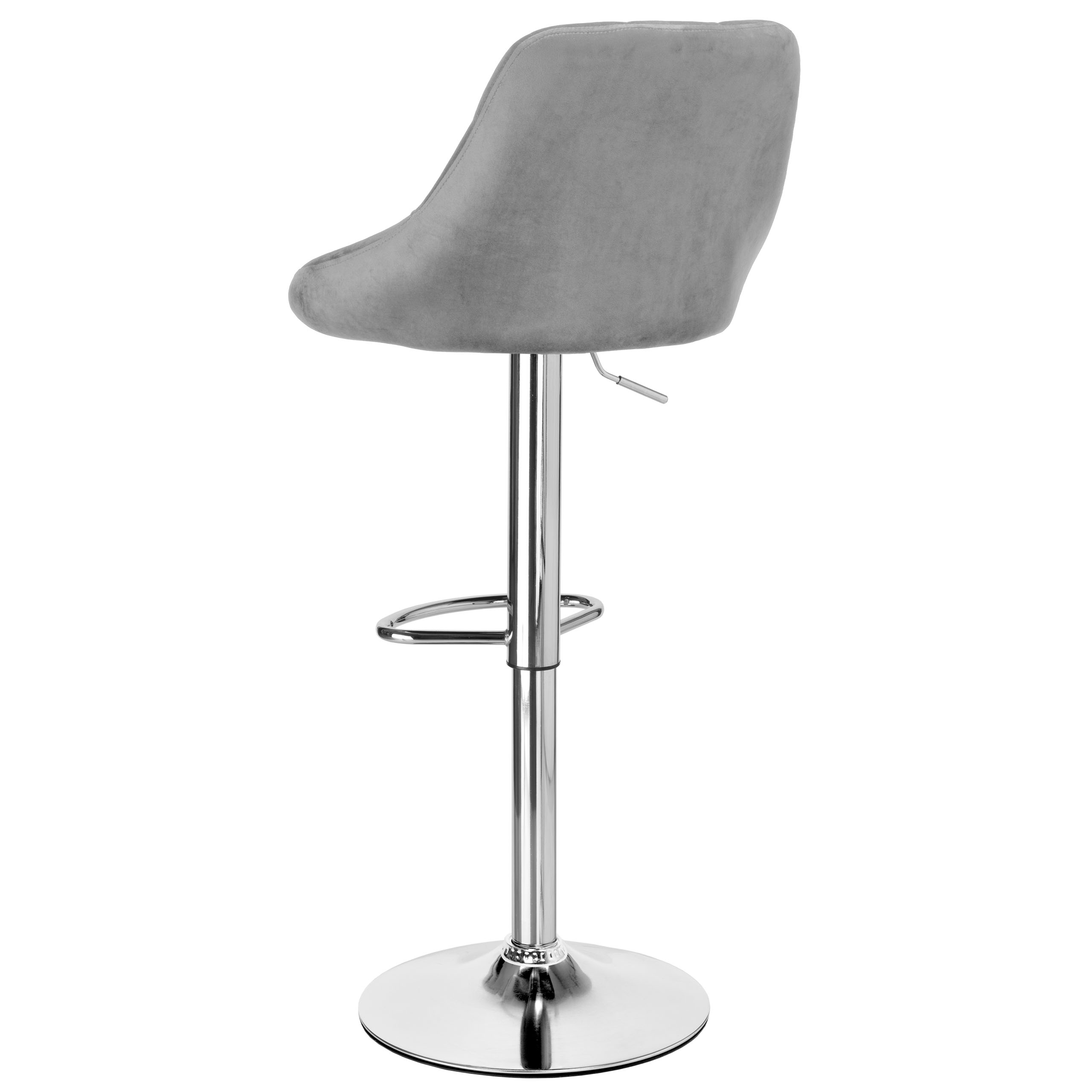 Hoker barowy Cydro chromowane szare Velvet - obrazek 8