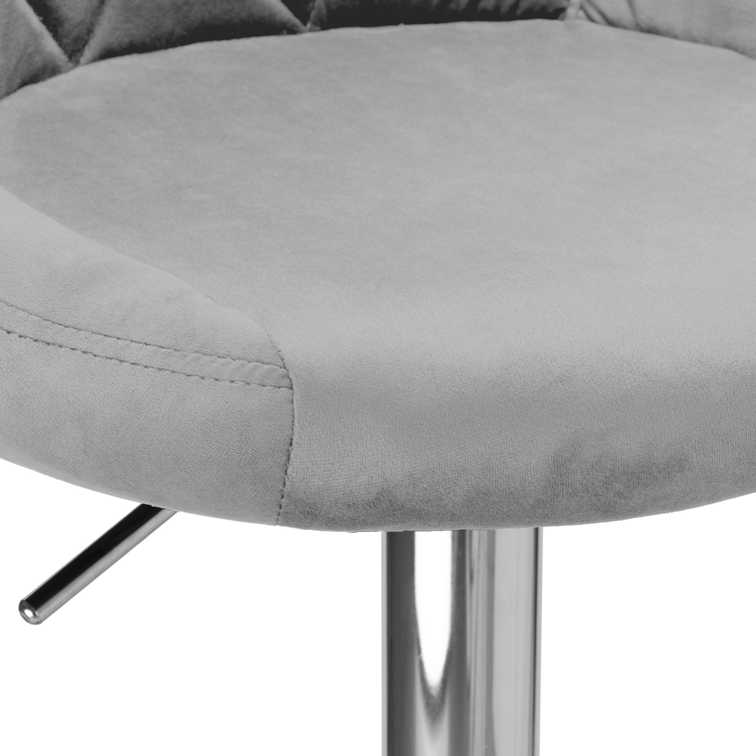 Hoker barowy Cydro chromowane szare Velvet - obrazek 9