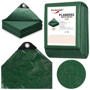 Plandeka 4x5m zielona GRENTO 100GSM